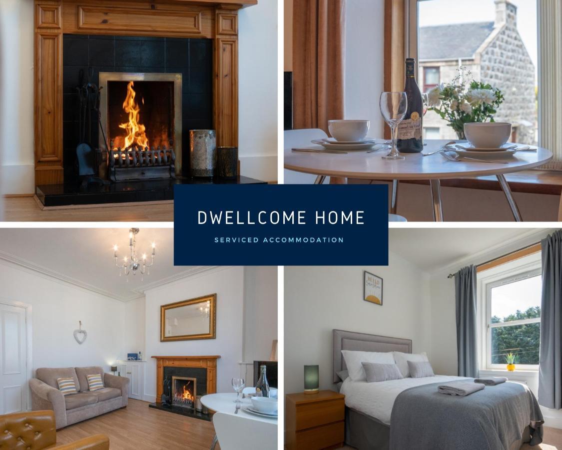 Dwellcome Home Ltd 1 Bed Apt, Half Mile To Union Street Yet Quiet, Free Parking, Fast Wifi, Ideal For Long Term Contractor, Etc Stays, Fully Equipped Kitchen, Regular Housekeeping Option - See Our Site For Assurance Aberdeen Dış mekan fotoğraf